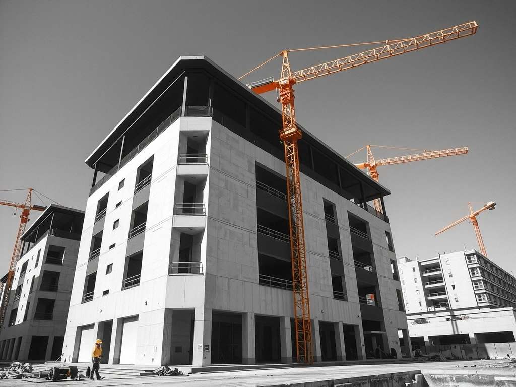 ConstructField construction site showing modern building development