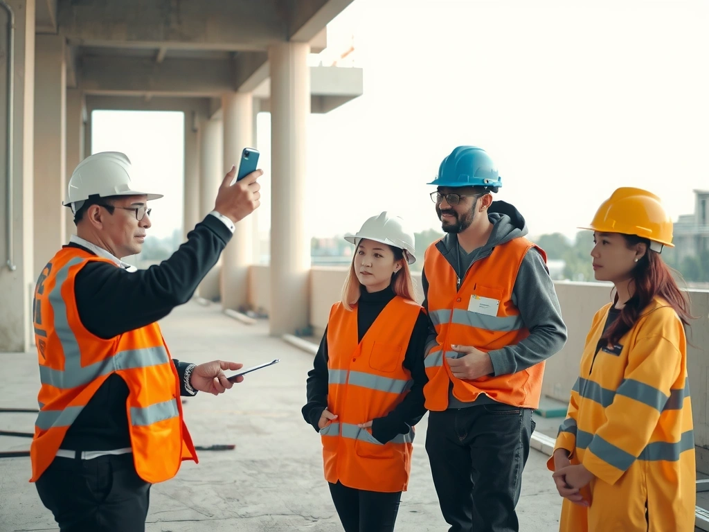 Safety specialist conducting workplace safety training